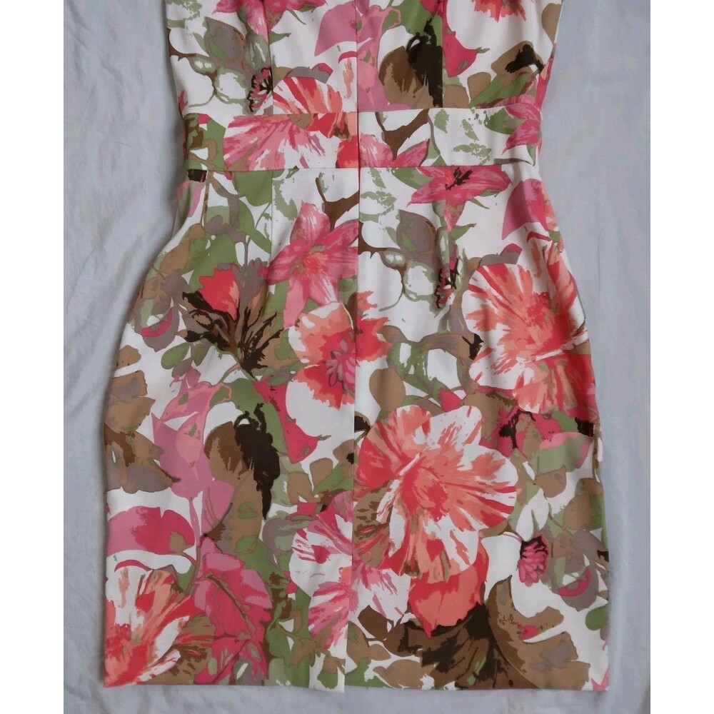 Connected Apparel Shift Dress Floral Tiered Career Workwear Women's Size 10 - Picture 9 of 10